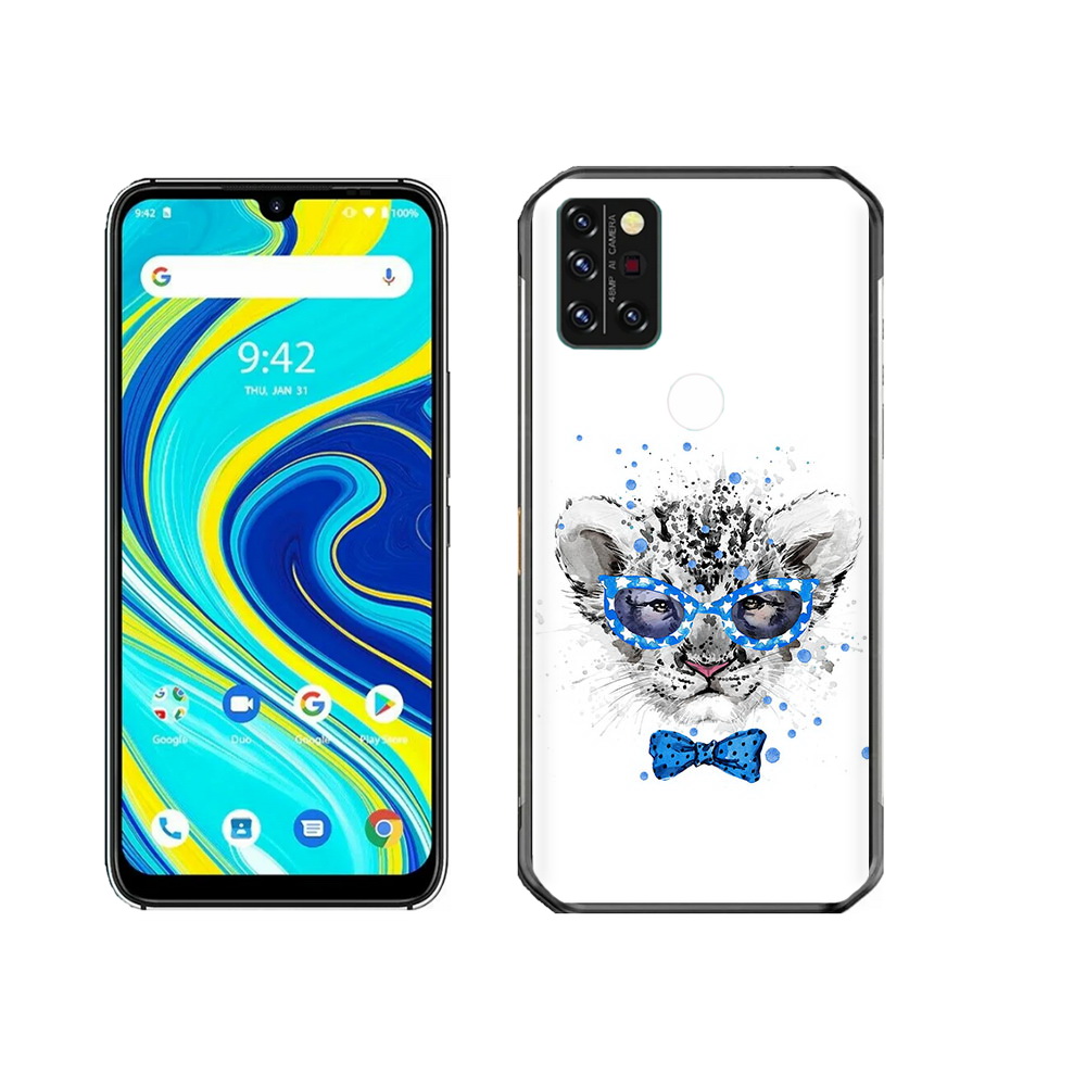 

Чехол MyPads Tocco для Umidigi A7 Pro тигренок с бабочкой, Прозрачный, Tocco