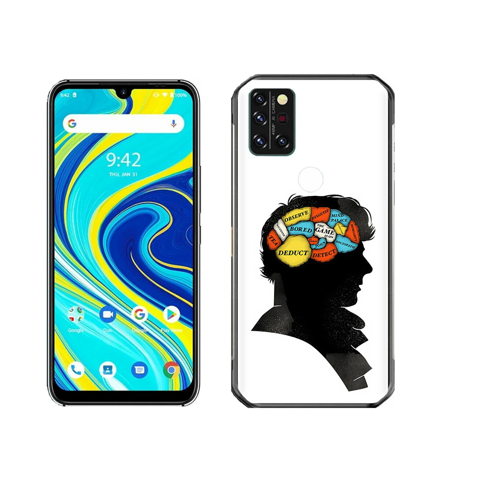 

Чехол MyPads Tocco для Umidigi A7 Pro темный рисунок, Прозрачный, Tocco