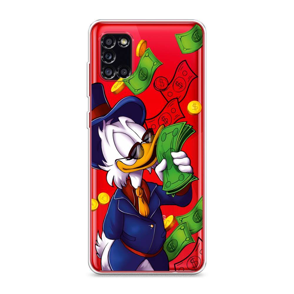 

Чехол на Samsung Galaxy A31 "Scrooge McDuck with Money", Синий;зеленый;белый, 2100350-6