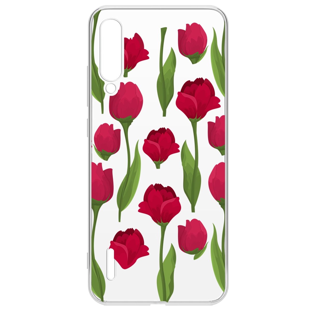 

Чехол-накладка Krutoff Clear Case Розы паттерн для Xiaomi Mi 9 Lite