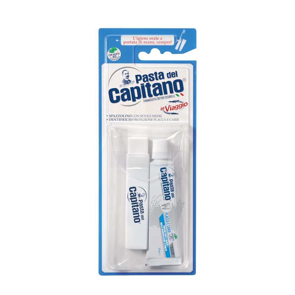 Дорожный набор Pasta del Capitano Travel зубная паста Plaques & Cavities зубная паста pasta del capitano с древесным углем 75 мл
