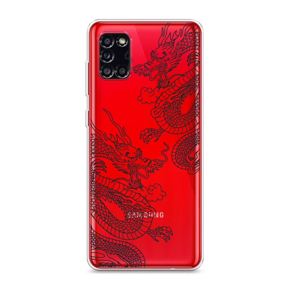 

Чехол на Samsung Galaxy A31 "Два китайских дракона", Серый;черный, 2100350-1