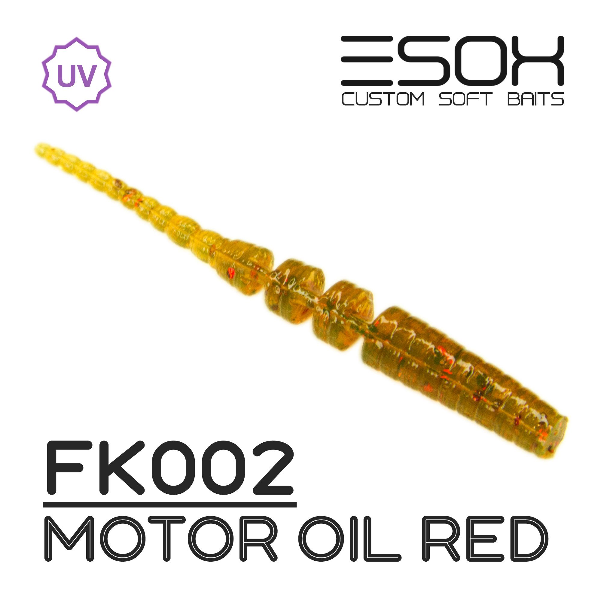 

Силиконовая приманка Esox Ivastick 40 мм цвет FK002 Motor Oil Red 12 шт, Ivastick