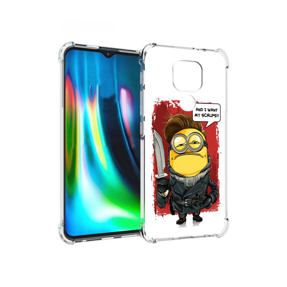

Чехол MyPads Tocco для Motorola Moto G9 Play миньон убийца (PT227081.347.477), Прозрачный, Tocco