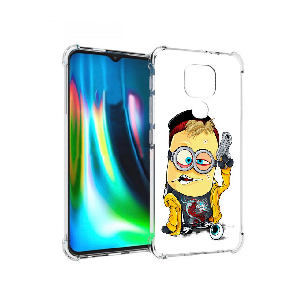 

Чехол MyPads Tocco для Motorola Moto G9 Play миньон бандит (PT227081.347.475), Прозрачный, Tocco