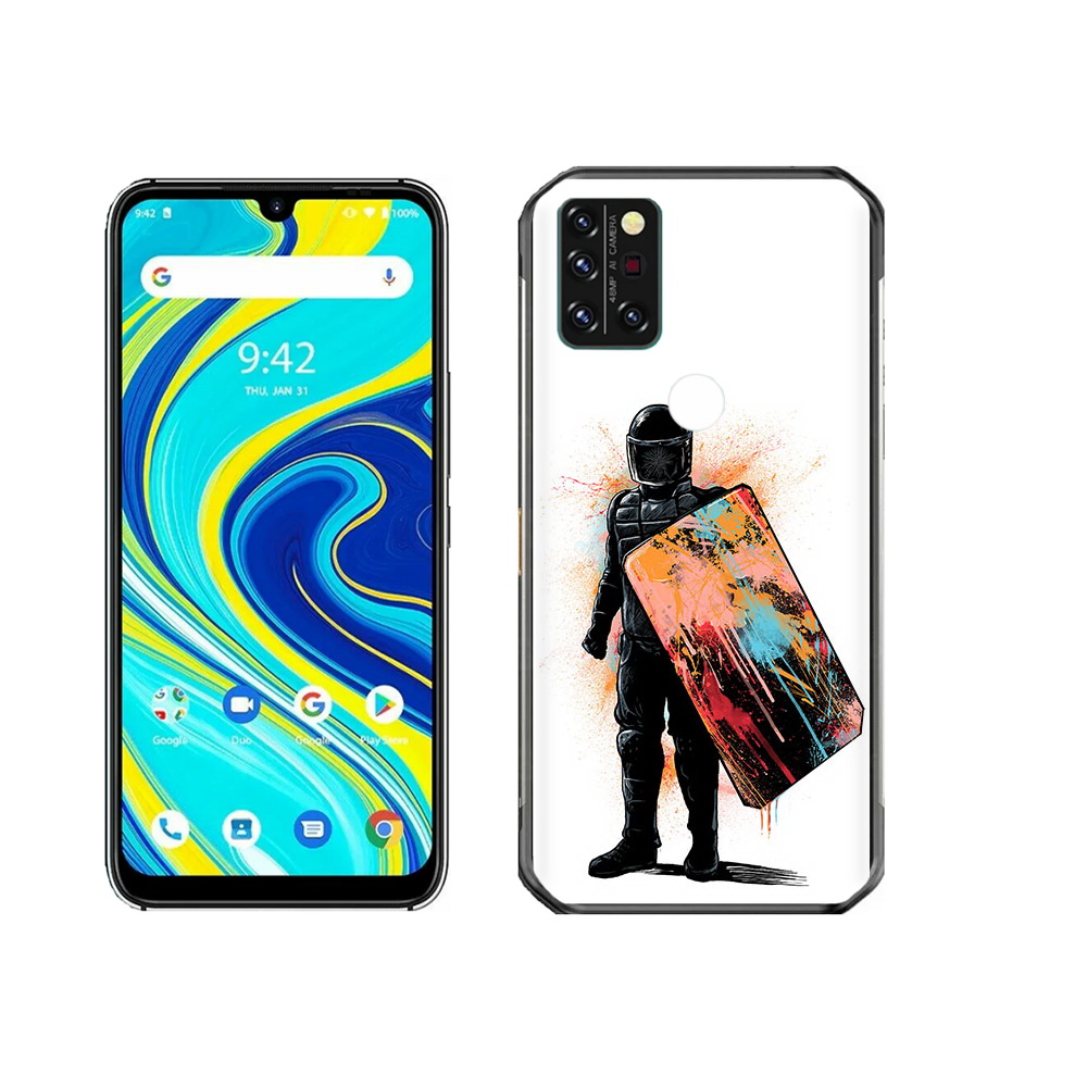 

Чехол MyPads Tocco для Umidigi A7 Pro солдат с красочным щитом, Прозрачный, Tocco