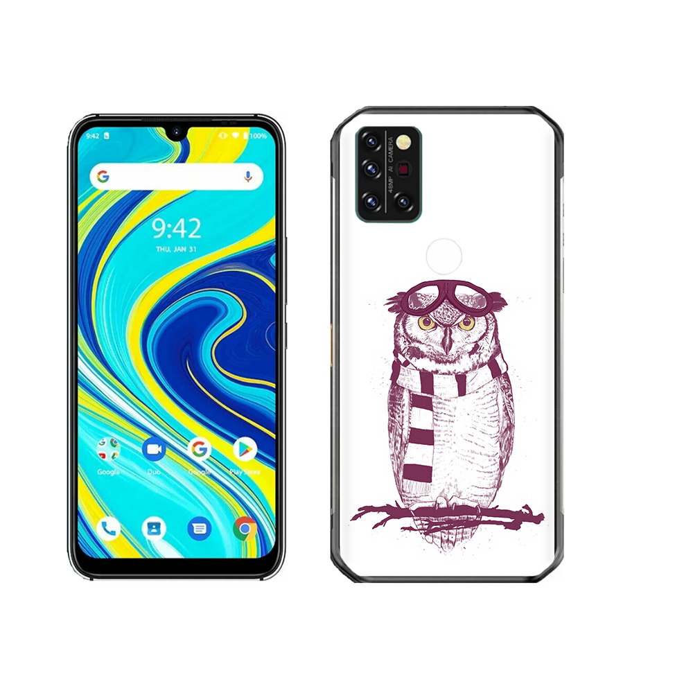 

Чехол MyPads Tocco для Umidigi A7 Pro сова-летчик, Прозрачный, Tocco