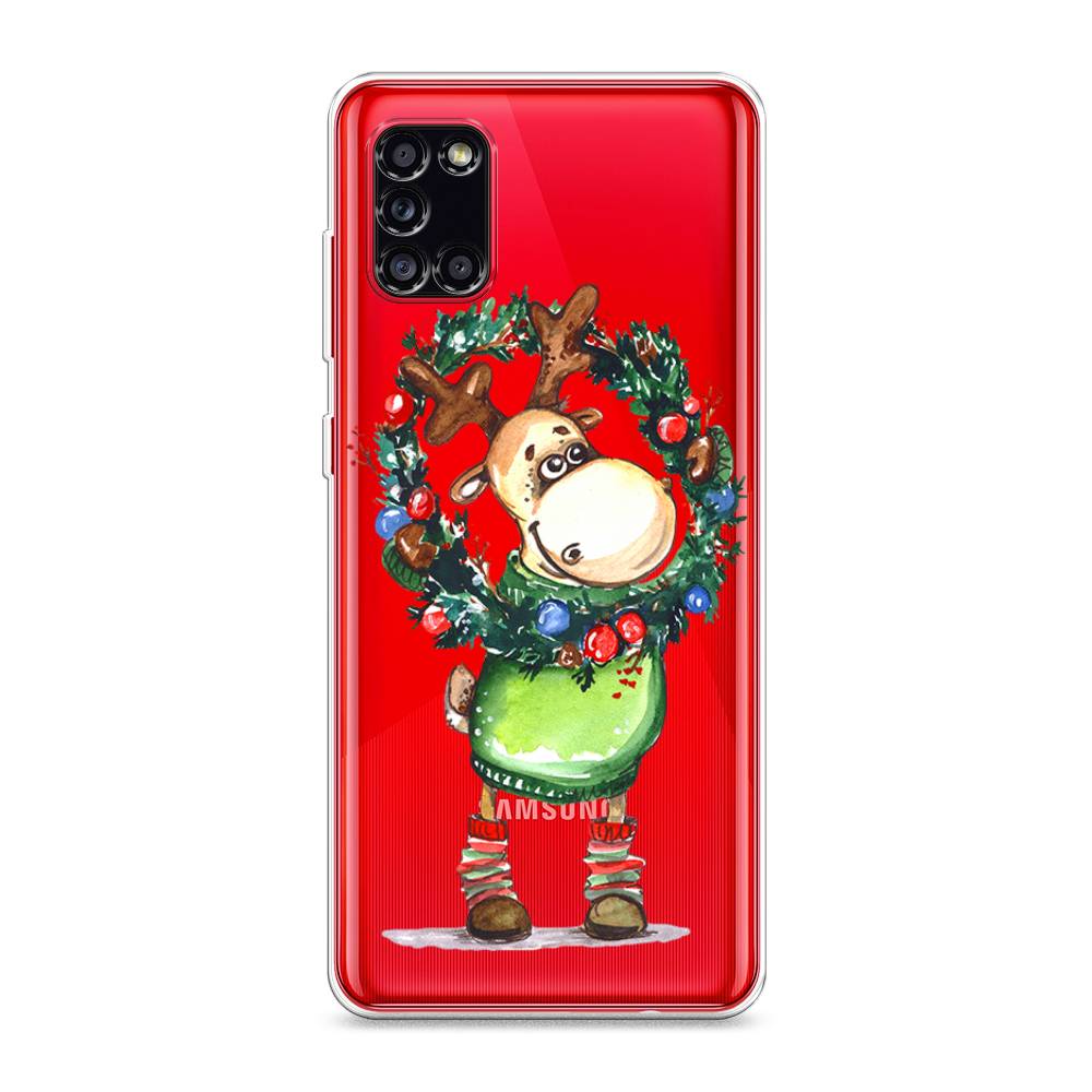 

Чехол на Samsung Galaxy A31 "Олень с новогодним венком", 2100350-4