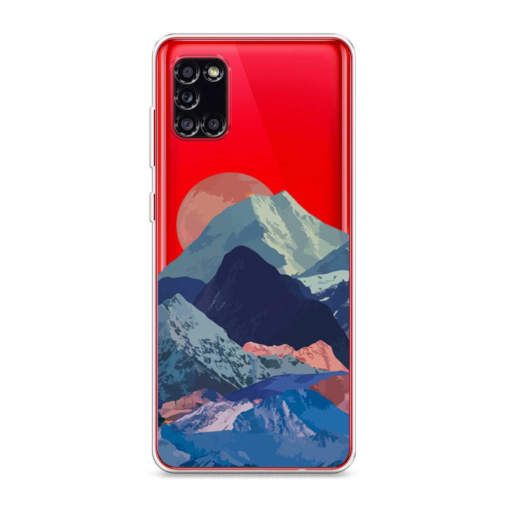 

Чехол на Samsung Galaxy A31 "Закат в снежных горах", Красный;серый;голубой, 2100350-2