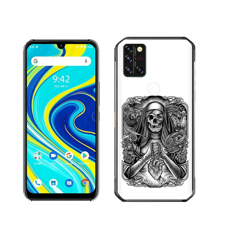 

Чехол MyPads Tocco для Umidigi A7 Pro скелет с сердцем, Прозрачный, Tocco