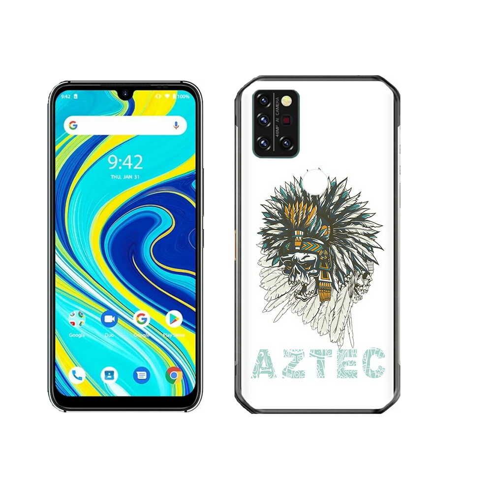 

Чехол MyPads Tocco для Umidigi A7 Pro скелет индеец, Прозрачный, Tocco