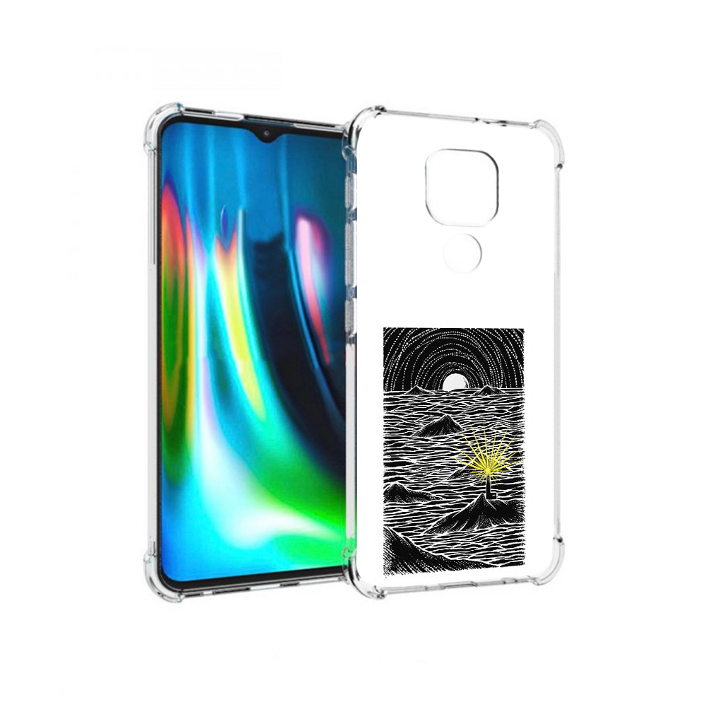 

Чехол MyPads Tocco для Motorola Moto G9 Play маяк в черно белом море (PT227081.347.460), Прозрачный, Tocco