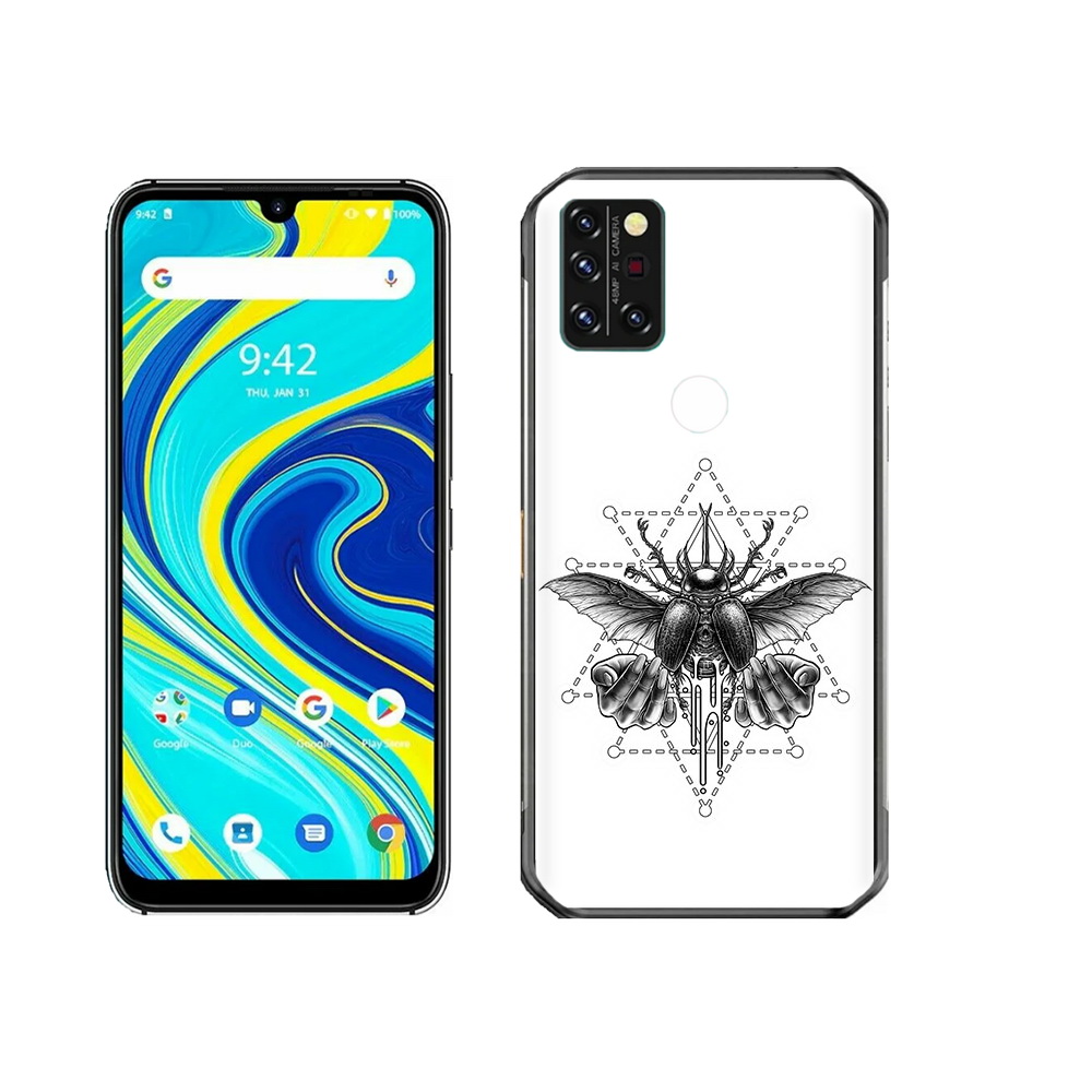 

Чехол MyPads Tocco для Umidigi A7 Pro скарабей, Прозрачный, Tocco