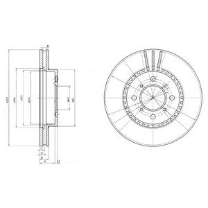 

Тормозной диск DELPHI комплект 1 шт. BG2814