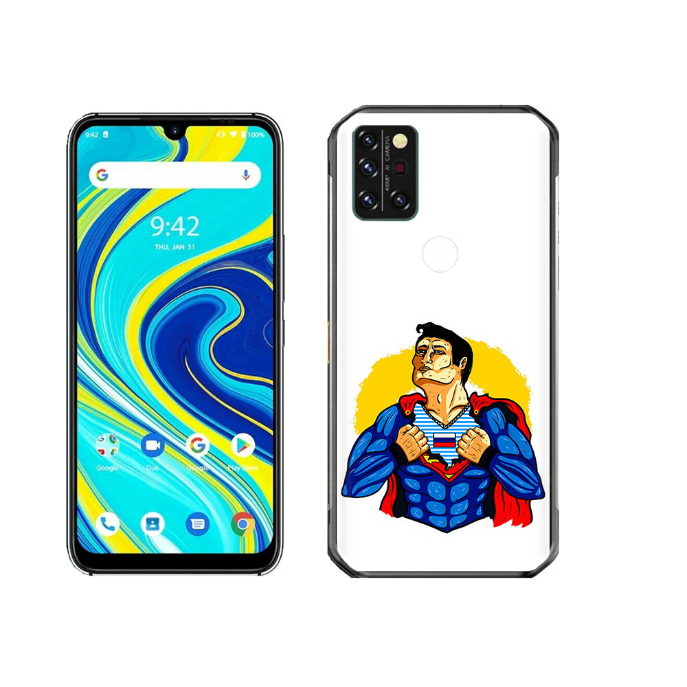 

Чехол MyPads Tocco для Umidigi A7 Pro русский супермен, Прозрачный, Tocco