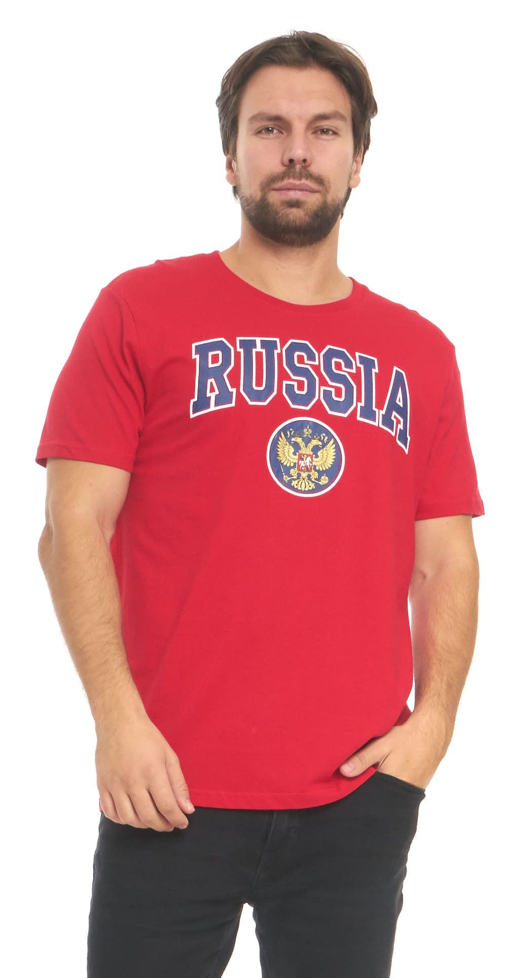 

Футболка мужская Atributika&Club Россия 138480 красная 2XL, Красный, Россия 138480