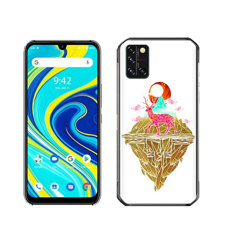 

Чехол MyPads Tocco для Umidigi A7 Pro розовый олень абстракция, Прозрачный, Tocco