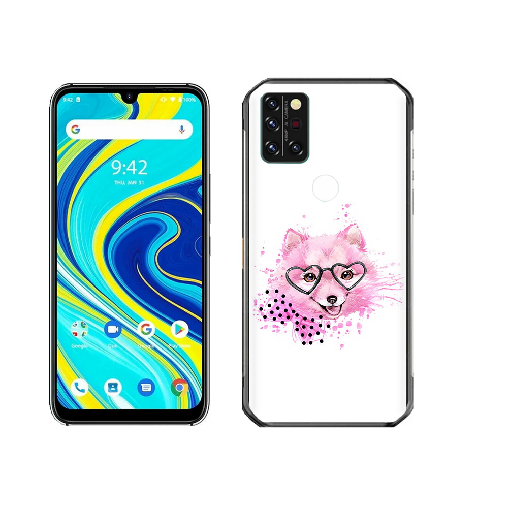 

Чехол MyPads Tocco для Umidigi A7 Pro розовый волченок, Прозрачный, Tocco