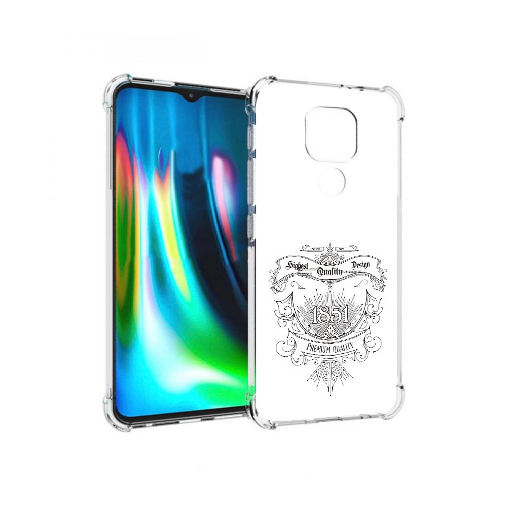 

Чехол MyPads Tocco для Motorola Moto G9 Play логотип 1851 год (PT227081.347.444), Прозрачный, Tocco