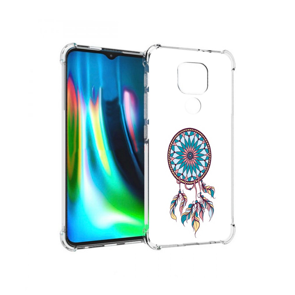 

Чехол MyPads Tocco для Motorola Moto G9 Play ловец снов синий (PT227081.347.443), Прозрачный, Tocco