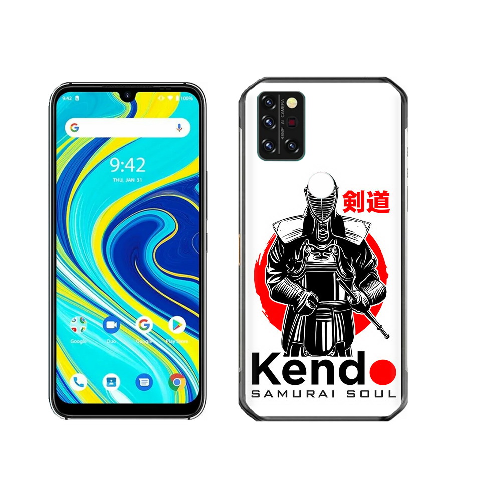 

Чехол MyPads Tocco для Umidigi A7 Pro рисованый самурай, Прозрачный, Tocco