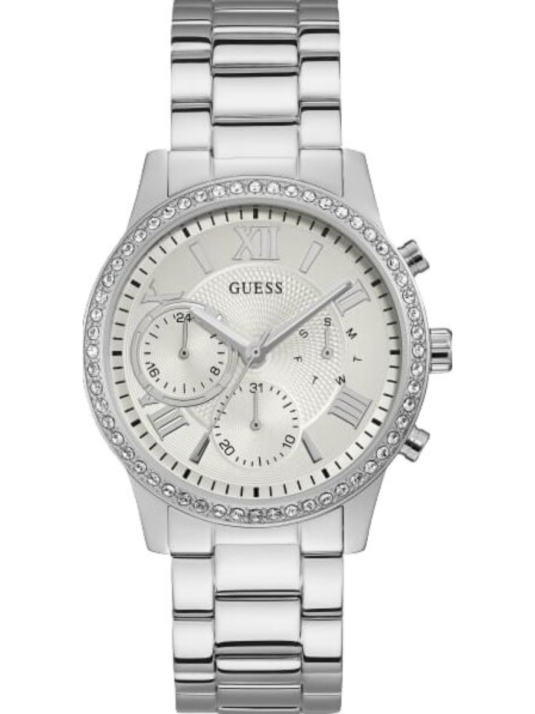 

Наручные часы женские Guess W1069 серебристые, W1069