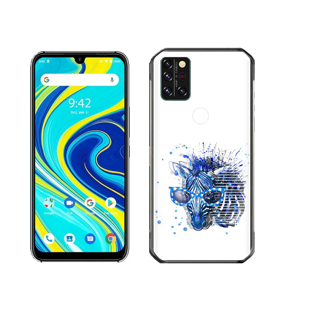 

Чехол MyPads Tocco для Umidigi A7 Pro расплывчатая зебра, Прозрачный, Tocco