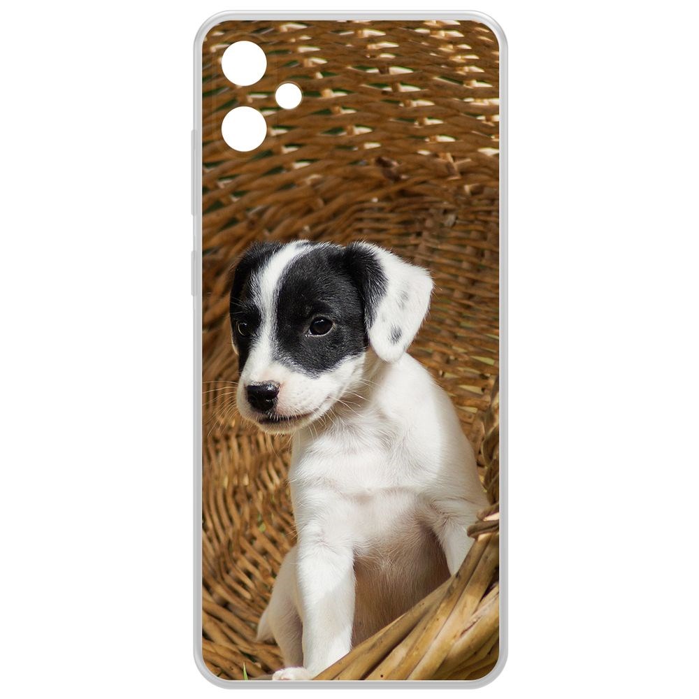 

Чехол-накладка Krutoff Clear Case Щенок в корзине для Samsung Galaxy A05, Прозрачный