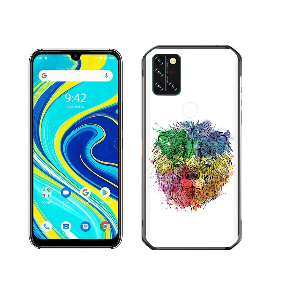 

Чехол MyPads Tocco для Umidigi A7 Pro разноцветный гордый лев, Прозрачный, Tocco