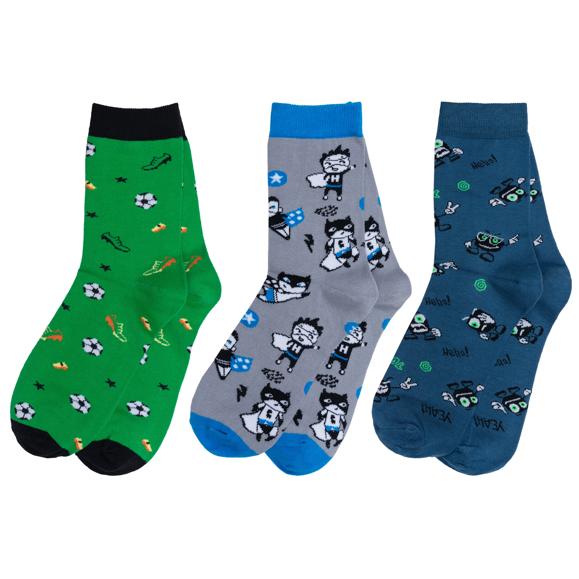 

Носки детские Красная Ветка 3-С-21МО цв. серый; синий; зеленый р. 20-22, 3-С-21МО