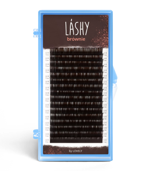 Ресницы Lashy Темно-коричневые Brownie 16 Линий Mix С 0.07 7-12mm ресницы темно коричневые lashy brownie 16 линий mix m 0 07 10 15mm