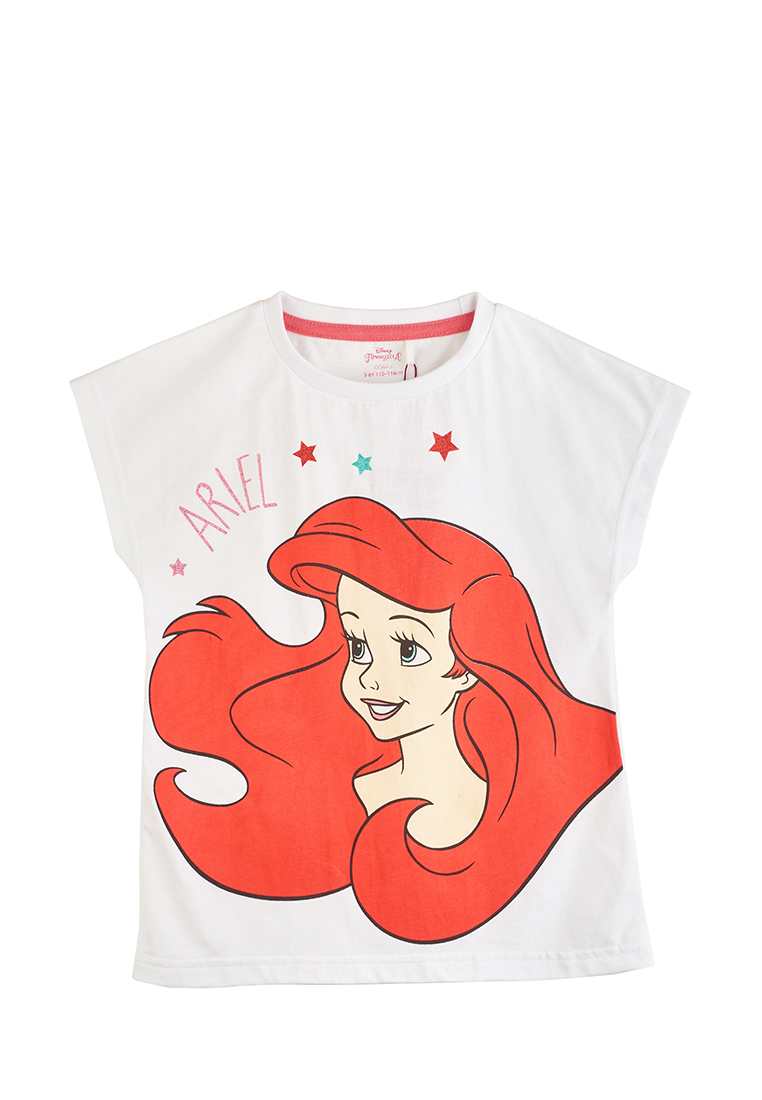 фото Футболка детская disney princess ss21pr03 белый р.110