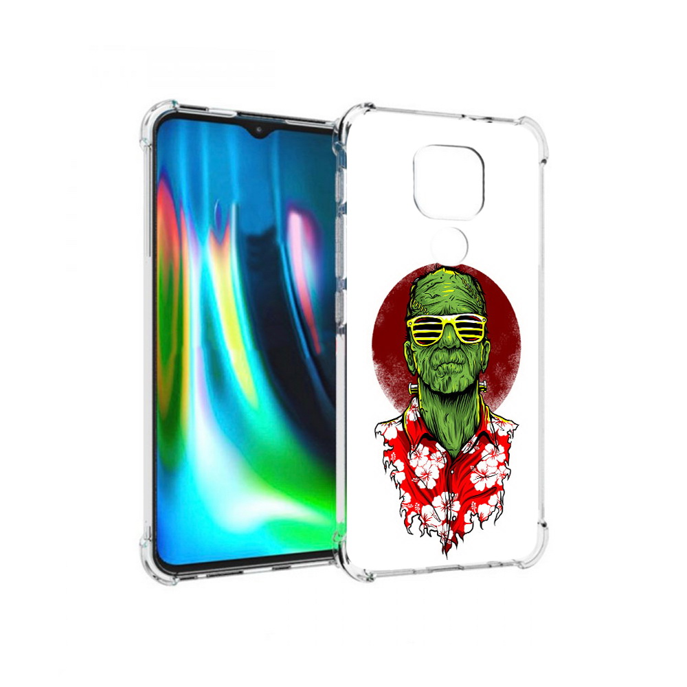 

Чехол MyPads Tocco для Motorola Moto G9 Play крутой зеленый мужчина в очках, Прозрачный, Tocco
