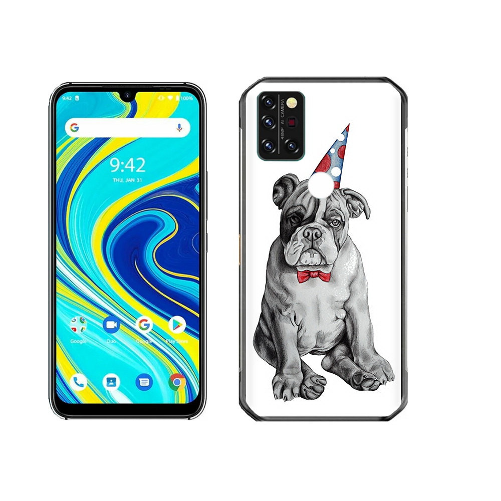 

Чехол MyPads Tocco для Umidigi A7 Pro праздничный щенок, Прозрачный, Tocco