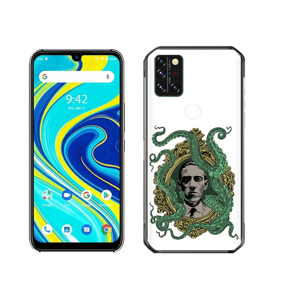 

Чехол MyPads Tocco для Umidigi A7 Pro портрет с кракеном, Прозрачный, Tocco