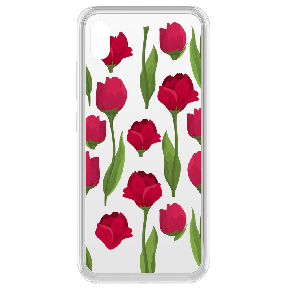 

Чехол-накладка Krutoff Clear Case Розы паттерн для Vivo Y91C