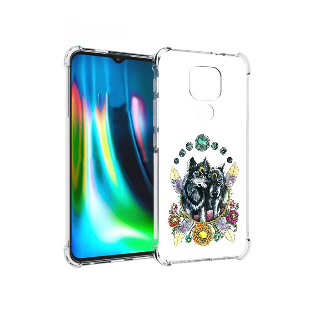 

Чехол MyPads Tocco для Motorola Moto G9 Play красивые волки абстракция (PT227081.347.408), Прозрачный, Tocco