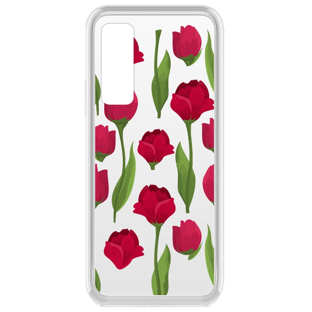 

Чехол-накладка Krutoff Clear Case Розы паттерн для Vivo Y31, Прозрачный