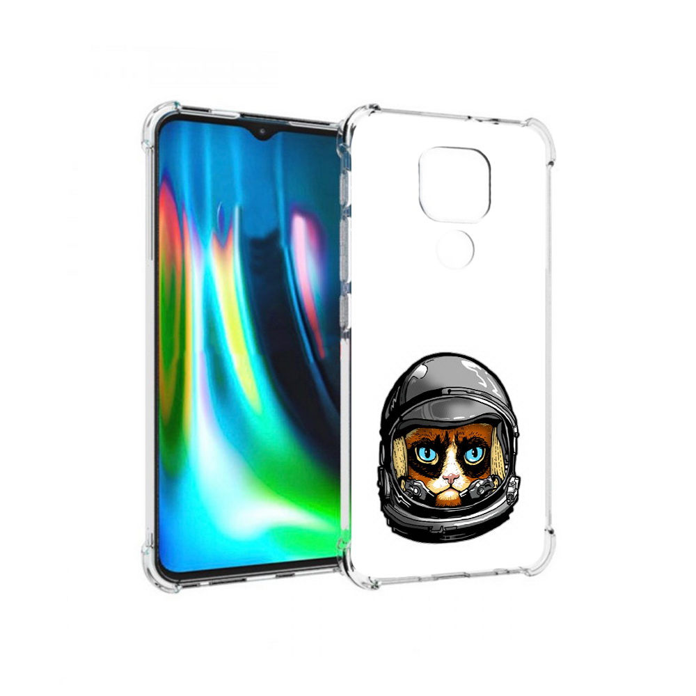 

Чехол MyPads Tocco для Motorola Moto G9 Play кот космонавт (PT227081.347.400), Прозрачный, Tocco