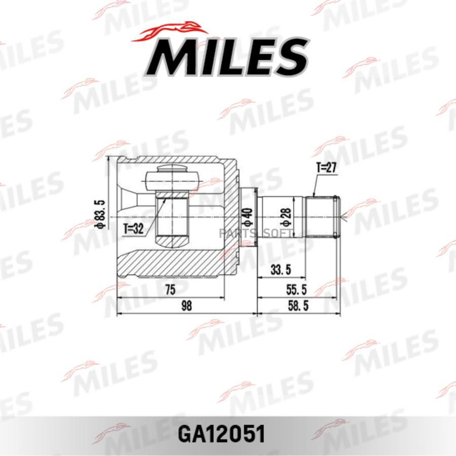 

Шрус honda accord 02-12/cr-v-12 2.0/2.4 внутр.прав.