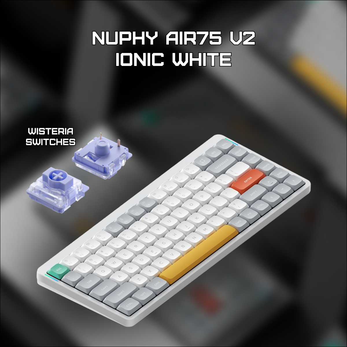 Проводная/беспроводная клавиатура Nuphy AIR75v2 Ionic White Wisteria