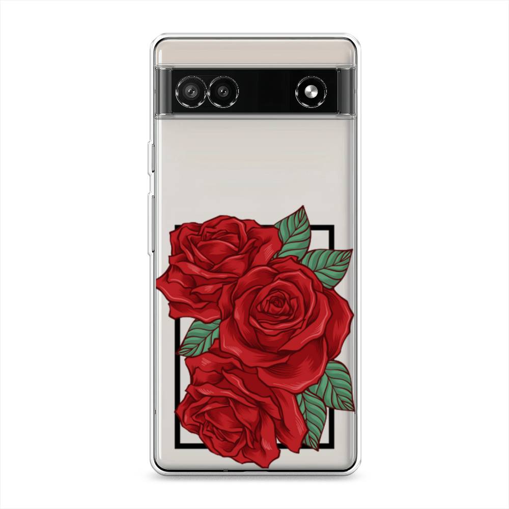 

Чехол для Google Pixel 6A "Три алые розы", Красный, 271150-2