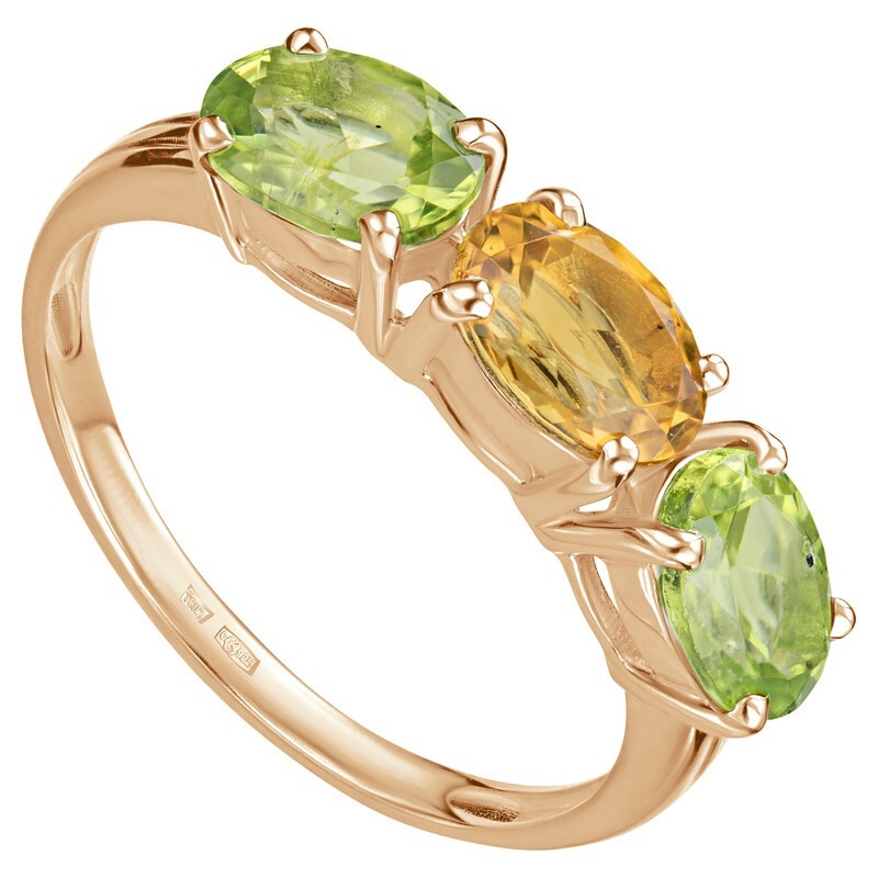 

Кольцо из серебра с хризолитом р., LAZURIT-ONLINE 801403, 801403