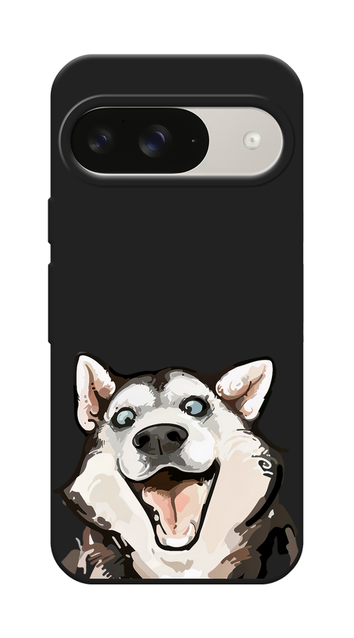 

Чехол Awog на Google Pixel 9 "Радостный хаски", Белый;голубой;черный, 271952-1