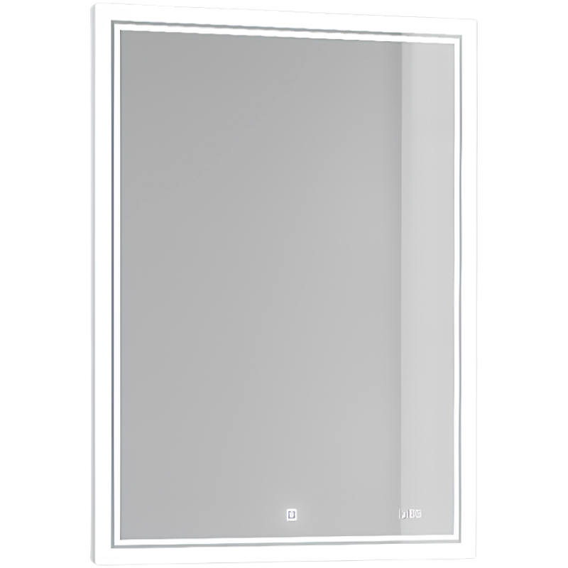 фото Зеркальный шкаф jorno slide 60 sli.03.60/a с подсветкой с сенсорным выключателем и часами