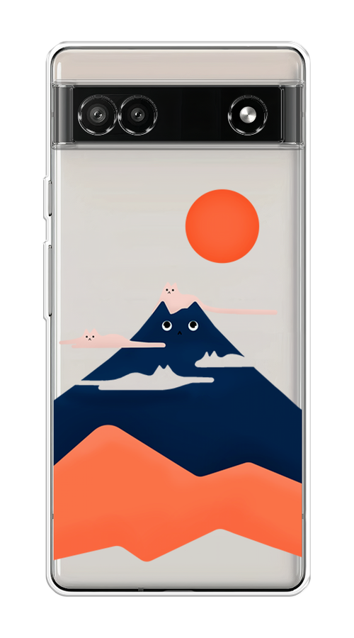 

Чехол на Google Pixel 6A "Кот-гора", Черный;оранжевый, 271150-4