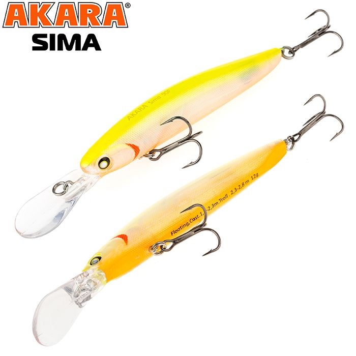 

Воблер Akara Sima 90F 12 гр 3/7 oz 3,5 in A127, Разноцветный, Sima