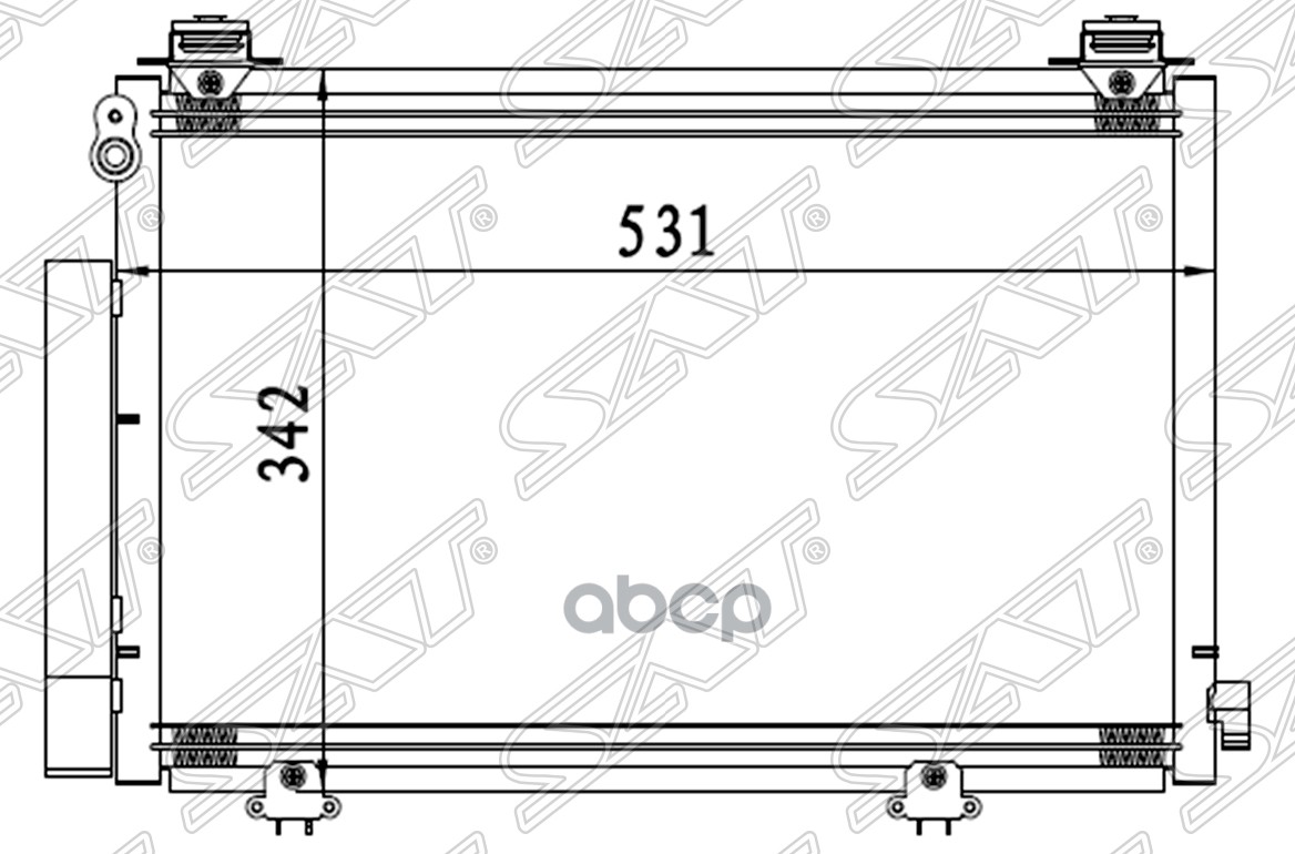 Радиатор Кондиционера Toyota Vitz 99-05 / Bb 00-05 / Echo 99-05 / Funcargo 99-05 Sat арт.