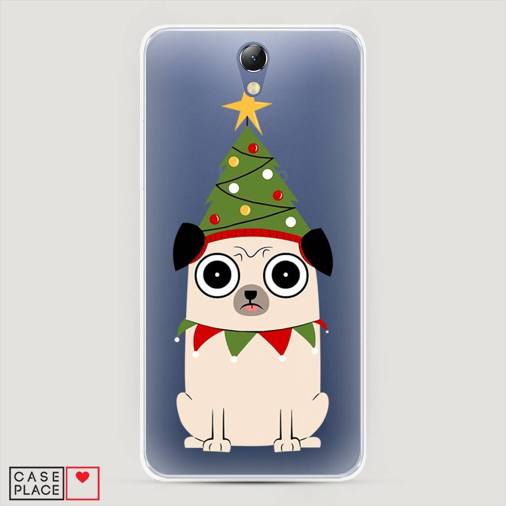 

Чехол на Lenovo Vibe S1 "Собачка с ёлочкой", Бежевый;красный;зеленый, 111450-1