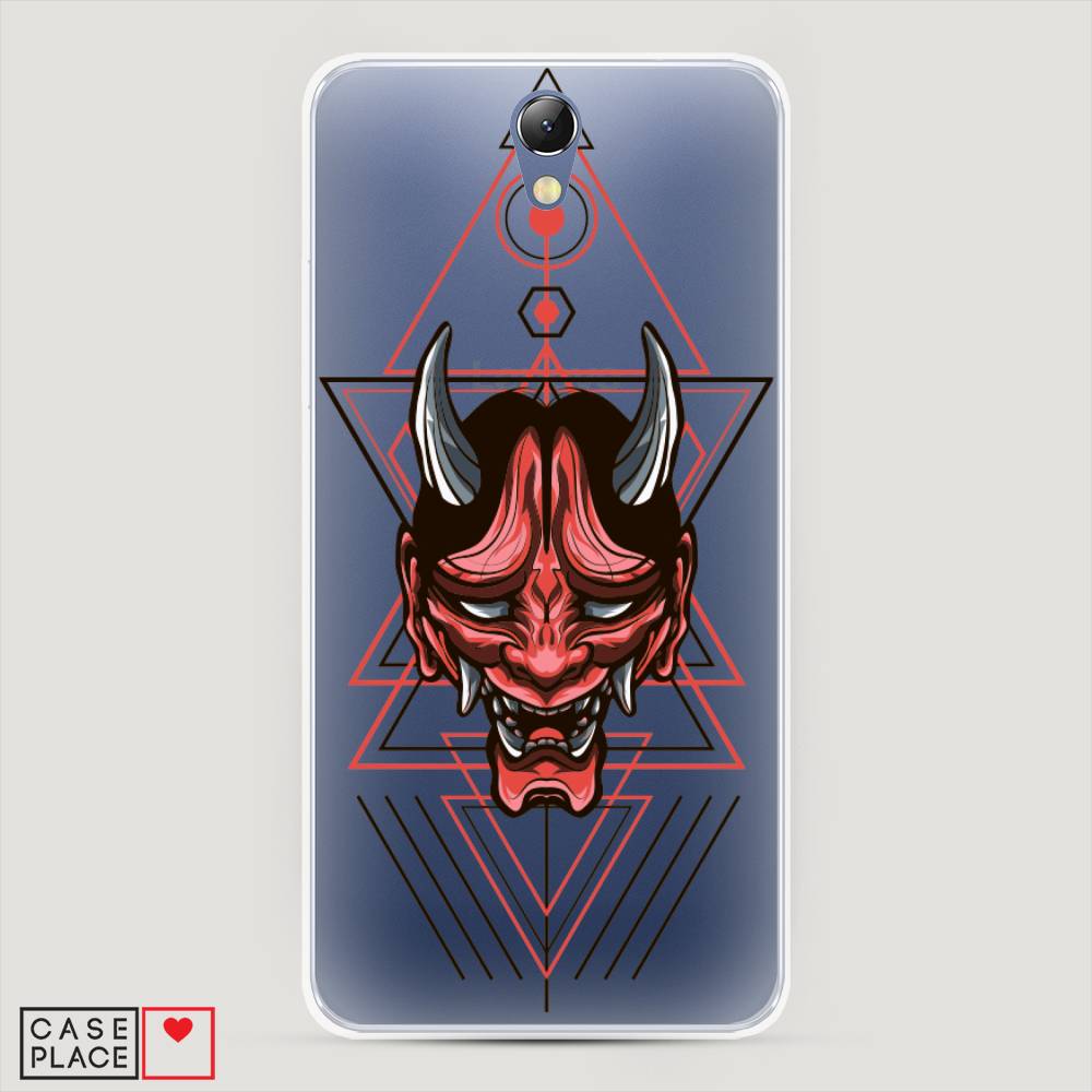 

Чехол на Lenovo Vibe S1 "Hanya Oni mask", Серый;красный;черный, 111450-4